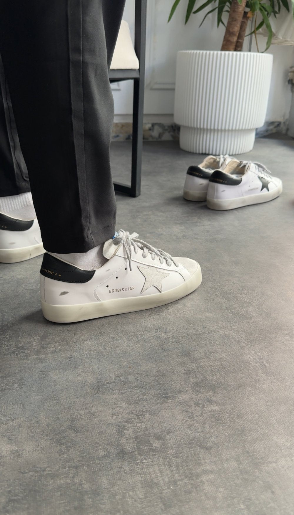 Golden goose beyaz siyah topuk