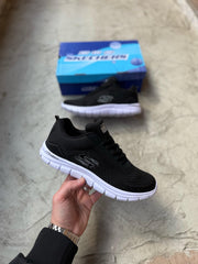 SKECHERS İTHAL - SİYAH BEYAZ