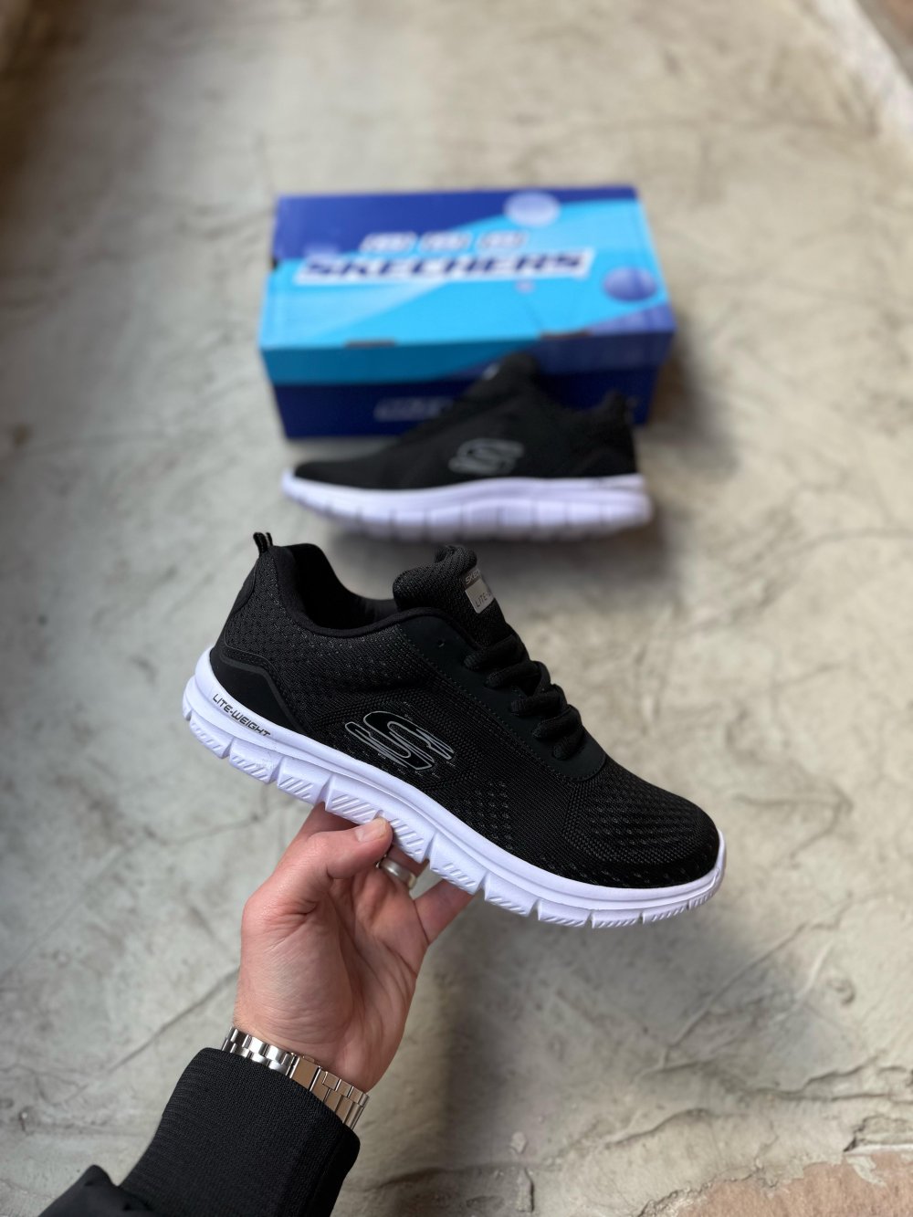 SKECHERS İTHAL - SİYAH BEYAZ