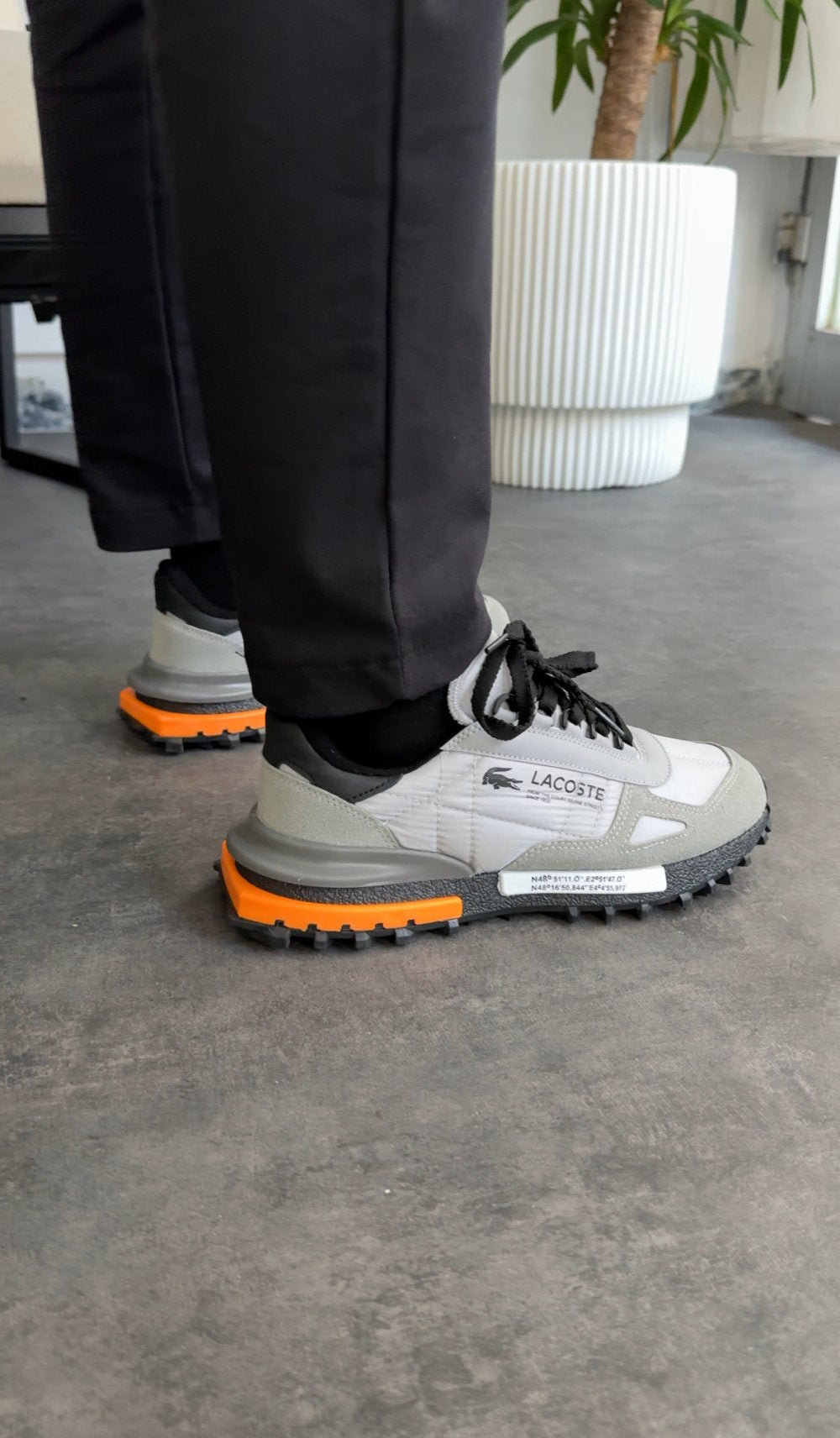 LACOSTE GRİ SİYAH ORANJ