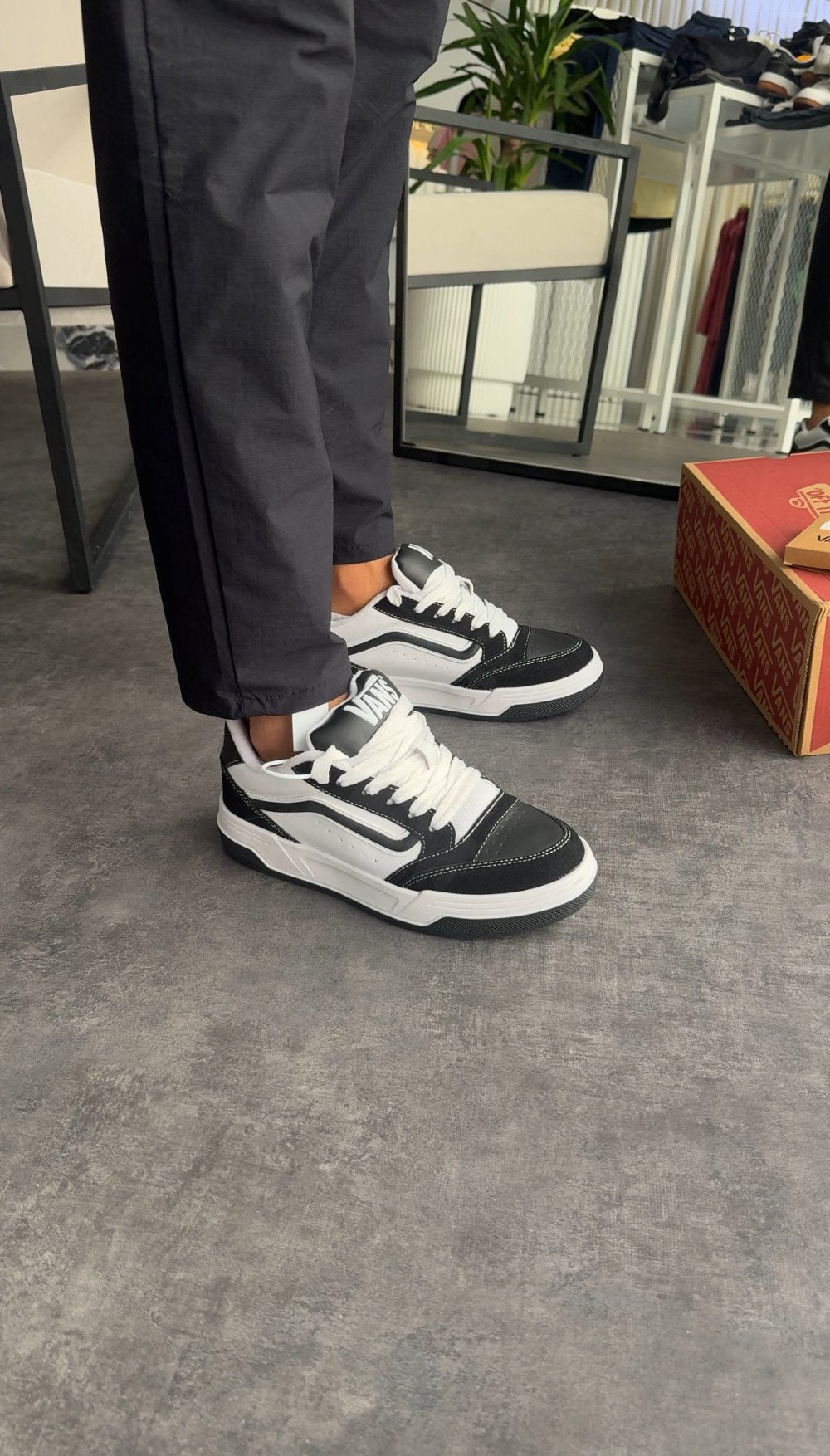 Vans lowland - beyaz-siyah