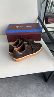 Loro piano Sneaker SÜET KAHVE bağcıklı