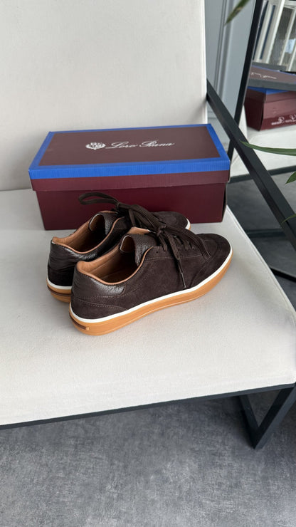Loro piano Sneaker SÜET KAHVE bağcıklı