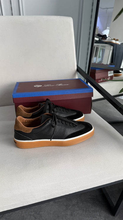 Loro piano Sneaker CİLTSÜET SİYAH bağcıklı