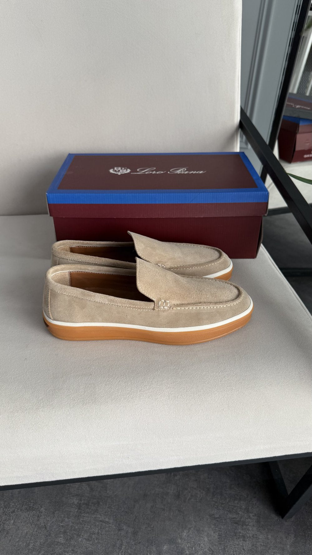 Loro piyano Loafer süet krem