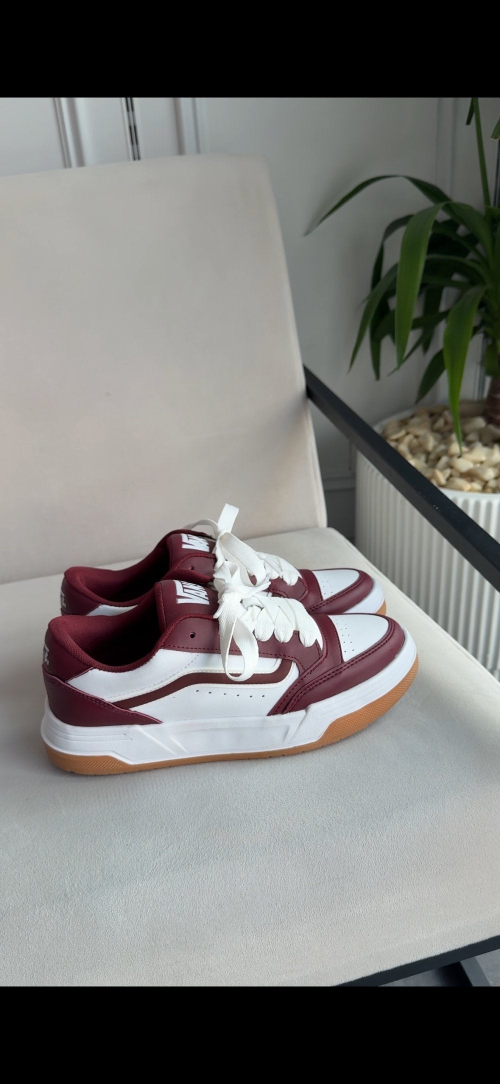 vans lowland - Bordo Beyaz Taba